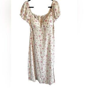 No Boundaries Floral Midi Dress